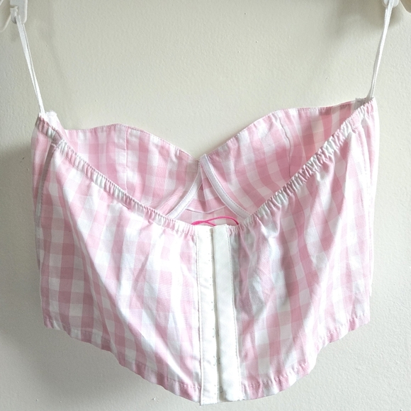 New Zara x Barbie Mattel Gingham Bustier Top Size 32B NWT Blogger Favorite - Picture 13 of 16